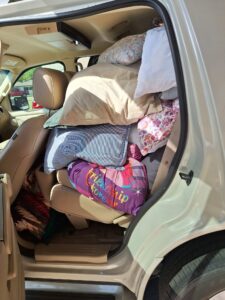 Doggie Beds loaded and ready to go to the shelters!  RWYS Quilting Phx